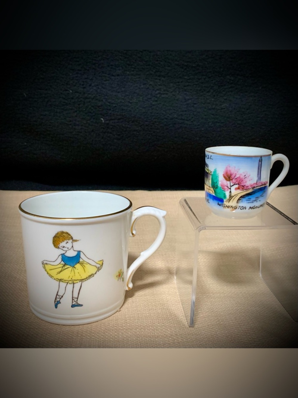💗Vintage Inspirational & Washington D.C. Souvenir Cups Bundle (2)